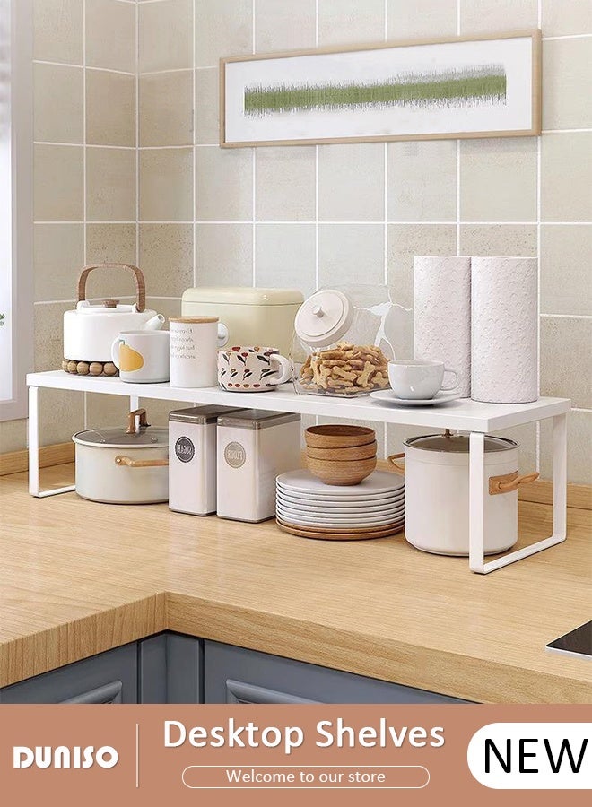 DUNISO Kitchen Cabinet Shelf Organizers,Microwave Oven Rack Stand Organizer,Kitchen Countertop Storage, Spice Organizer,Under Sink Cabinet Organizer for Kitchen Bathroom Cabinet - Image 1