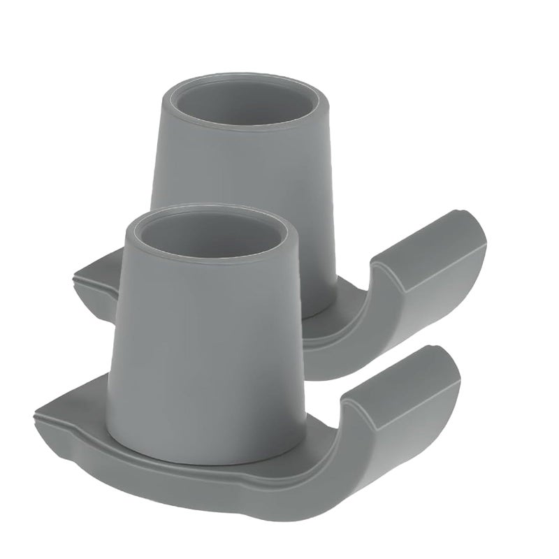 زلاجات مشاية ماجيك أورانج 2 قطعة تناسب عالمي زلاجات مشاية سهلة الاستخدام زلاجات مطاطية لاستبدال أقدام المشاية رمادي