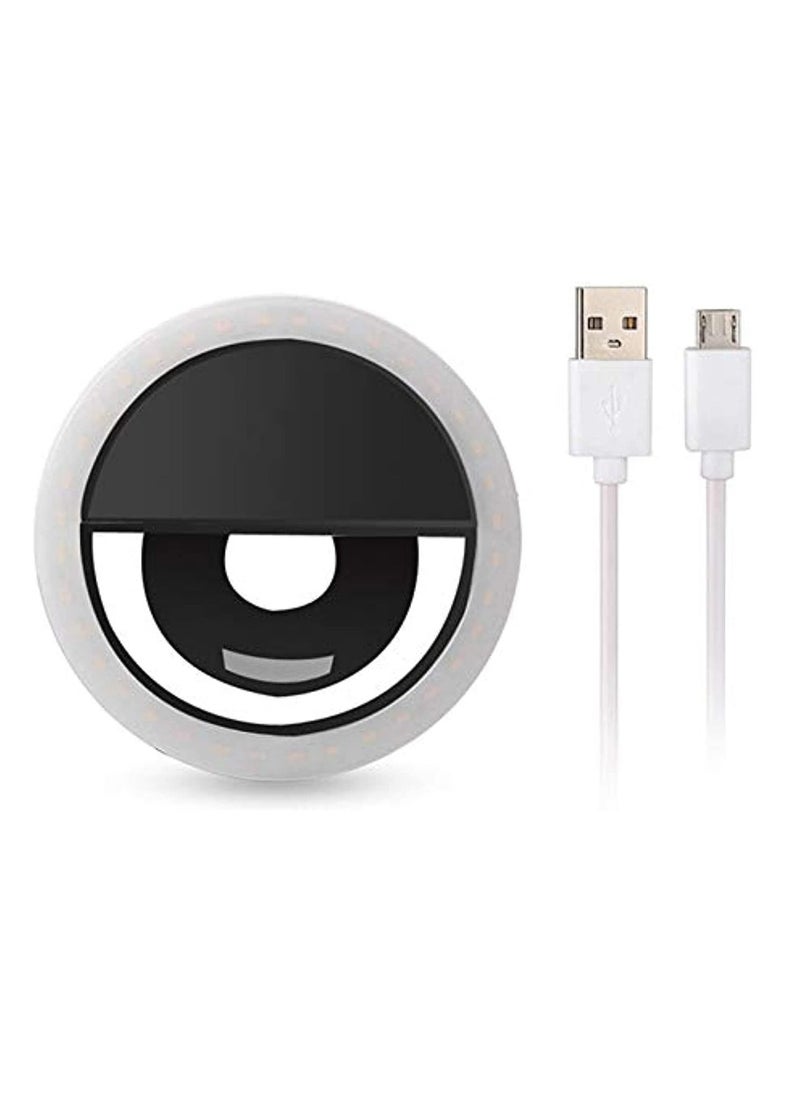 184 Selfie Ring Light with 36 LED Bulbs, Flash Lamp Clip Ring Lights Fill-in Lighting Portable for Phone/Tablet/iPad/Laptop Camera - White. (BLACK-01)  - Image 5
