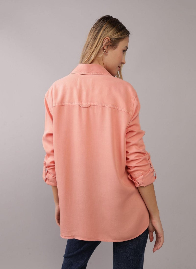 American Eagle - Long-Sleeve Button-Up Shirt - Image 1