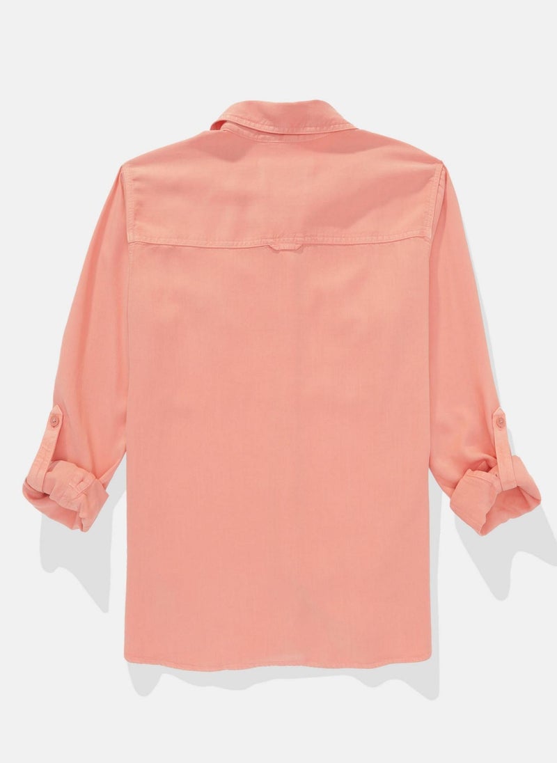 American Eagle - Long-Sleeve Button-Up Shirt - Image 1