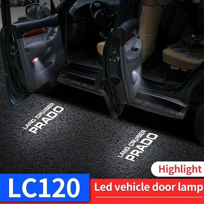 Vierex Door Logo Light For Toyota Prado 2003 2004 2005 2006 2007 2008 2009 No Fade Prado Accessories Welcome Projector Light Plug And Play Super Bright Logo Glass Lens - Image 5