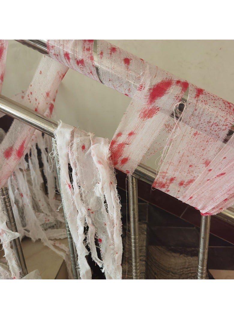 TAPIT 2 PCS of Halloween Door Curtains - 32.8FT Blood Handprint Doorway Decoration - Horror Curtain Fabric for Halloween Party Haunted House Decorations. Suitable for Porches Doorways Patios Outdoor And Indoor Decorations. - Image 5