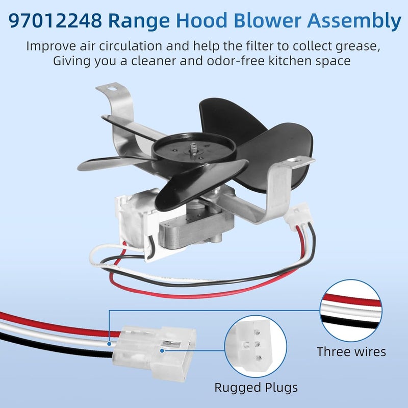 Fetechmate S97012248 97012248 Range Hood Fan Motor by Compatible with B-roan Nu-Tone Stove Range Hood 97012248 BP17 Fan Motor Replaces BP17 AP4527731 99080492 97005161 99080533 99080410 99080363 - Image 5