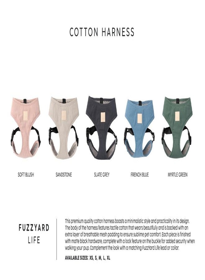 FuzzYard Life Cotton Adjustable Dog Harness, Solid Colors (Slate Grey, Extra Large) - Image 4