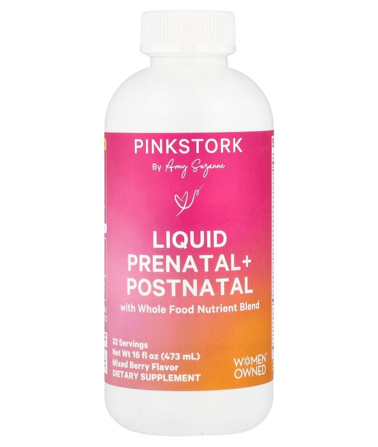 Pink Stork Liquid Prenatal + Postnatal Mixed Berry 16 fl oz (473 ml)