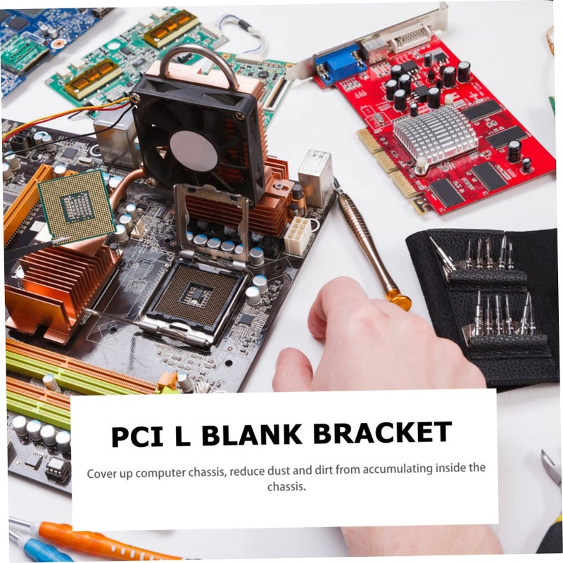 20 قطعة من أغطية فتحات PCI الفولاذية المثقبة لتبريد إخراج VGA وحماية من الأوساخ - Image 5