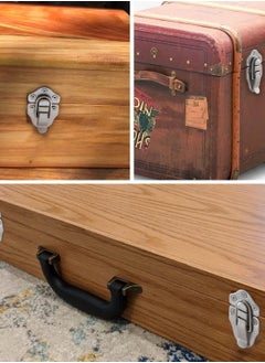 Y&D 8 Pack Duckbilled Hasp Latch Chest Toggle Latches with Screws for Jewelry Box Ordinary Wooden Case Furniture Decoration Satin Nickel Finish  - Image 3