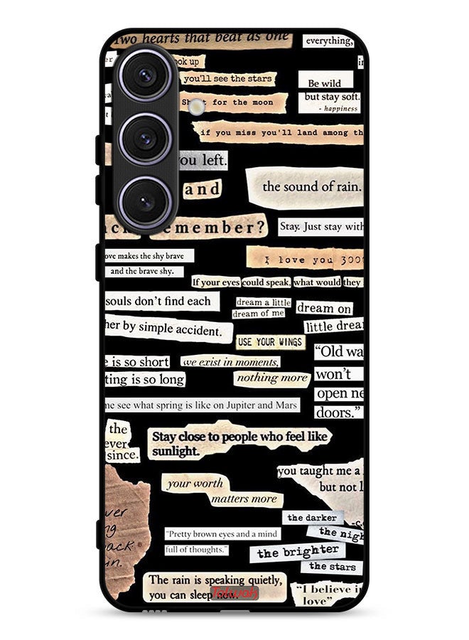 Tolwak Samsung Galaxy S24 Plus 5G Protective Case Cover Quotes Stickers - Image 1