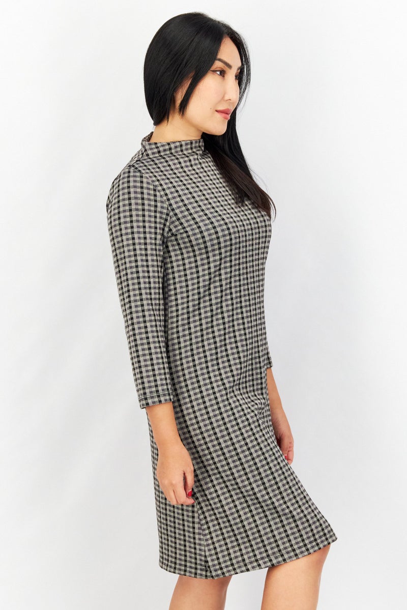 ESPRIT Women Textured Mini Dress, Black - Image 3