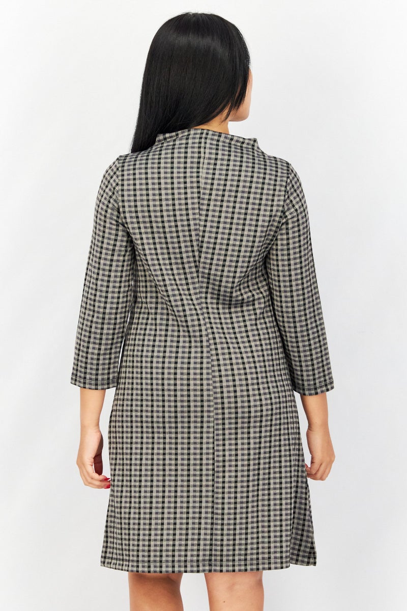 ESPRIT Women Textured Mini Dress, Black - Image 2