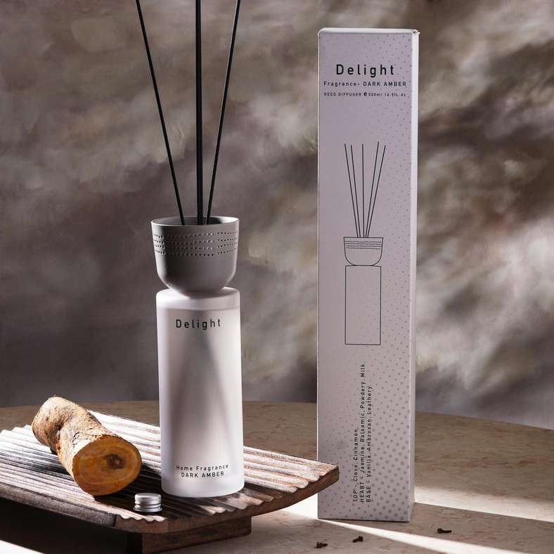 Pan Home Delight Dark Amber Reed Diffuser 500ml - Grey