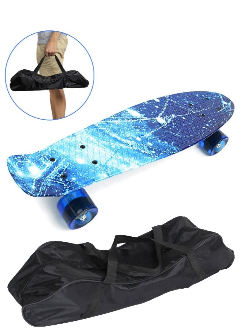 Penny Skateboards 27" Pany Skateboard PU Wheels Fish Shape With Carry Bag & Tool, Blue Sky  - Image 2