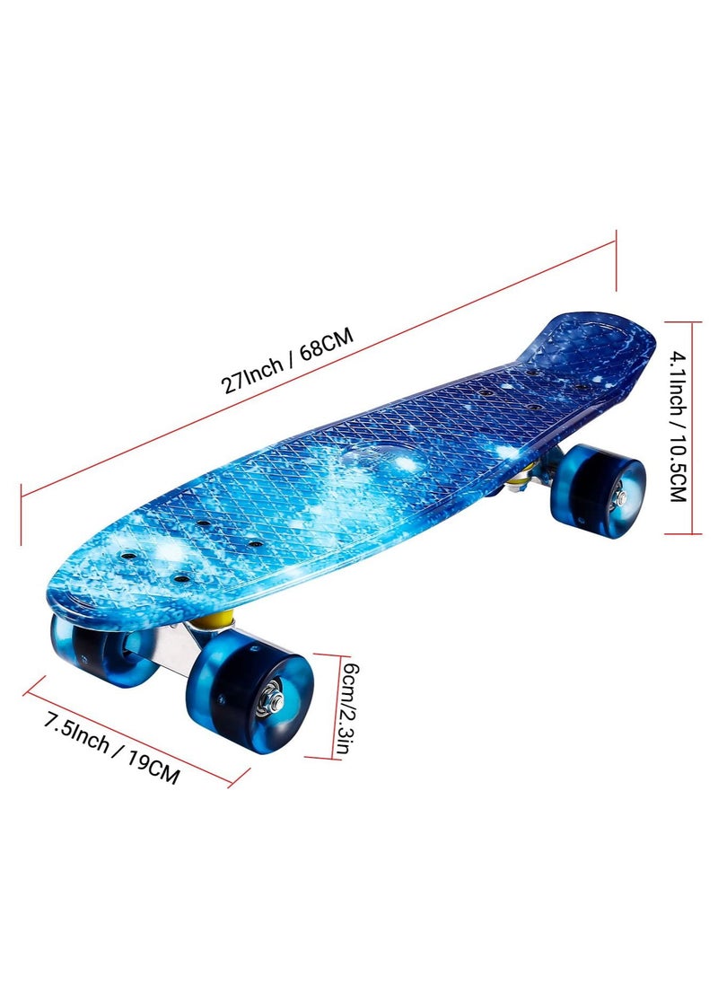 Penny Skateboards 27" Pany Skateboard PU Wheels Fish Shape With Carry Bag & Tool, Blue Sky  - Image 3