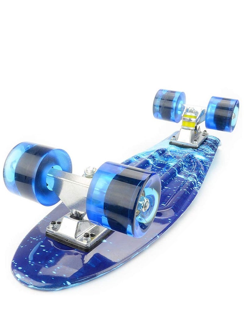 Penny Skateboards 27" Pany Skateboard PU Wheels Fish Shape With Carry Bag & Tool, Blue Sky  - Image 4