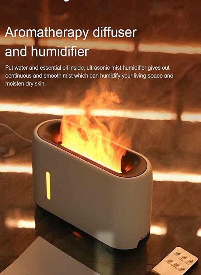 PADOM موزع الزيوت العطرية من بادوم مع ضوء اللهب، مرطب ضباب العلاج بالروائح 180 مل، موزع هواء عطري مع حماية الإغلاق التلقائي للمنزل والمكتب - Image 4