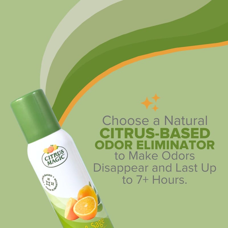 Citrus Magic Odor Eliminating Air Freshener Spray  Citrus and Sage  3-Ounce  Pack of 3 - Image 3