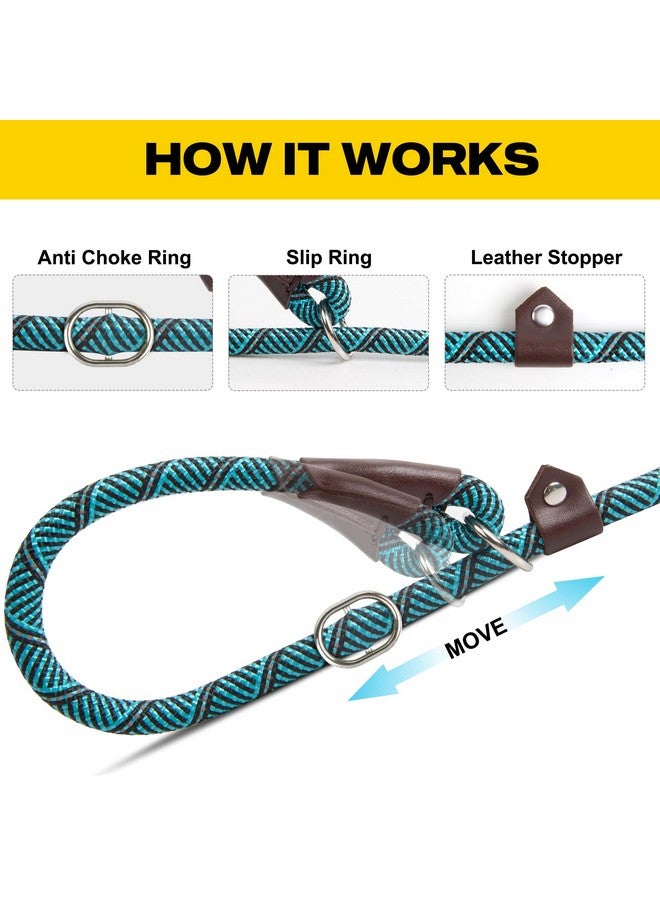 Fida Durable Slip Lead Dog Leash, 6 FT x 1/2" Heavy Duty Loop Comfortable Strong Rope Leash for Large, Medium Dogs, No Pull Pet Training with Highly Reflective, Blue - Image 3