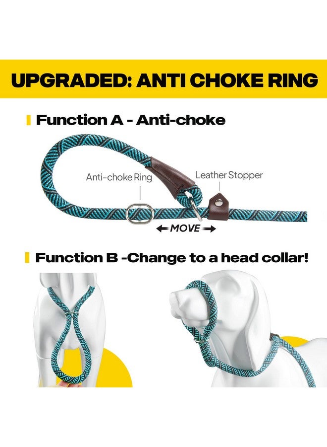 Fida Durable Slip Lead Dog Leash, 6 FT x 1/2" Heavy Duty Loop Comfortable Strong Rope Leash for Large, Medium Dogs, No Pull Pet Training with Highly Reflective, Blue - Image 2