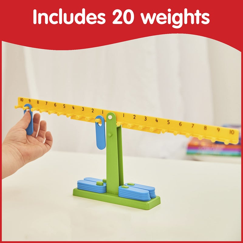 Learning Advantage Edx Education Student Math Balance - In Home Learning Manipulative for Early Math and Number Concepts - Includes 20 Weights - Beginner Addition, Subtraction and Equations - Image 3