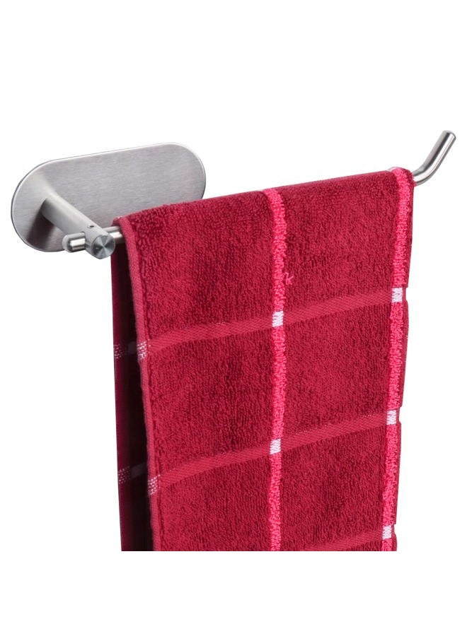 TocTen Hand Towel Holder/Towel Ring, No Drilling Stick on Wall Hand Towel Bar, SUS 304 Stainless Steel Hand Towel Rod, Strong Self Adhesive Hand Towel Rack/Hanger for Bathroom Kitchen (Brushed Nickel) - Image 1