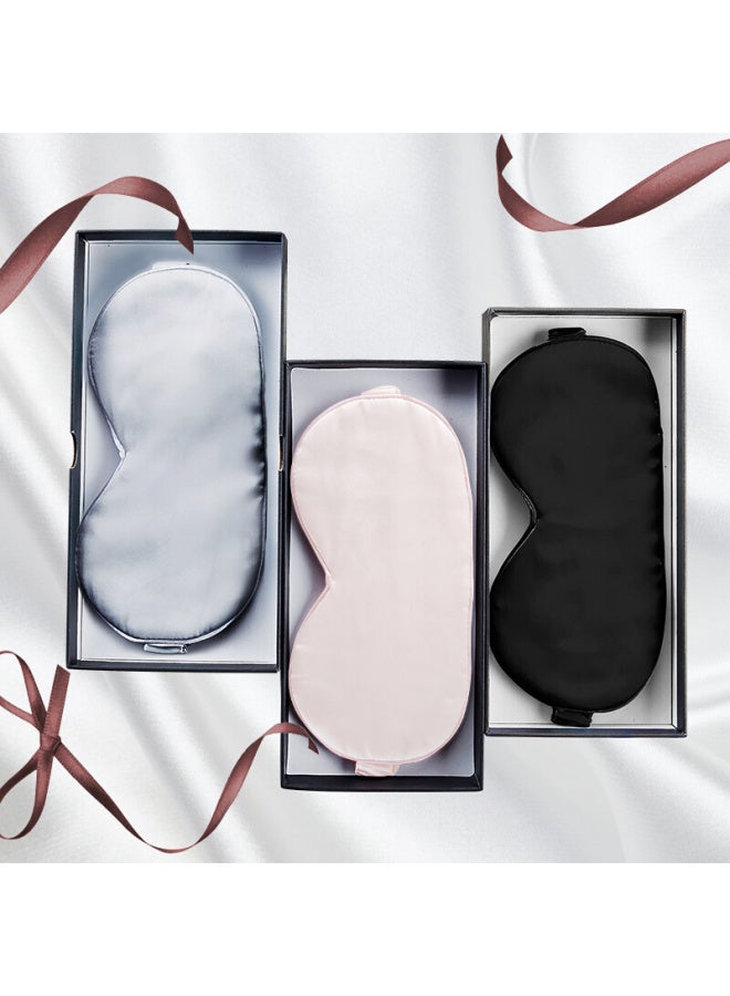 Ta Pure Silk Gift Box Eye Mask, Mulberry Silk, Breathable Sleep Mask, Uni, For Naps, Valentine's Day Gift, Black - Image 5