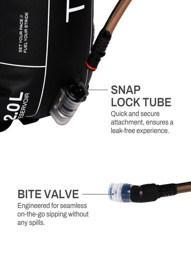 تيجو خزان ترطيب TEGO Pacer | كيس ماء سعة 2 لتر خالٍ من مادة BPA | صمام للشرب | أنبوب بقفل سريع | طعم طبيعي | مادة قابلة لإعادة التدوير | متوافق مع سترة Pacer Trail - Image 4