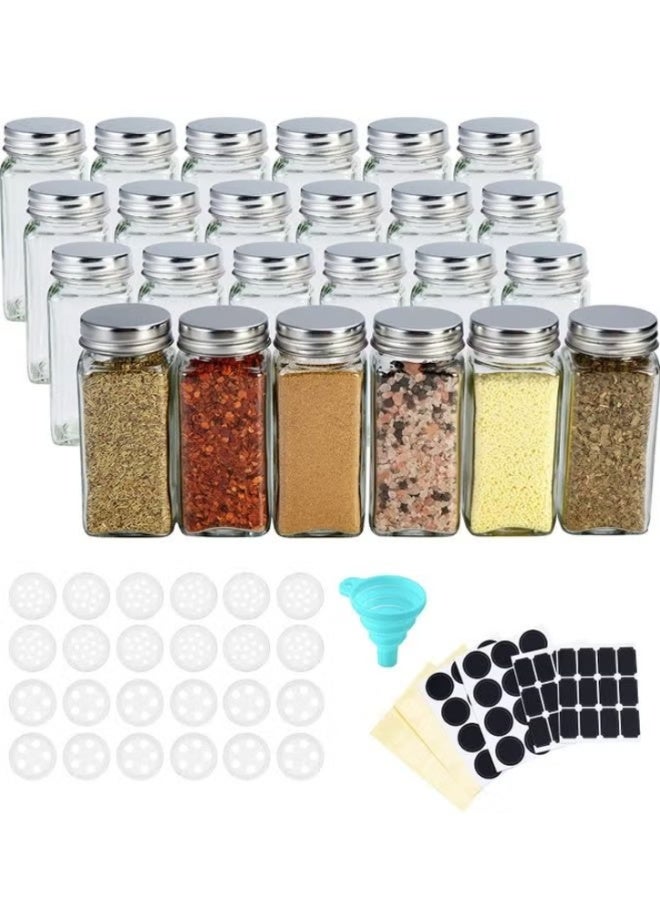BLOOMING TIME 24-Piece Glass Spice Jar Set Multicolour - Image 1