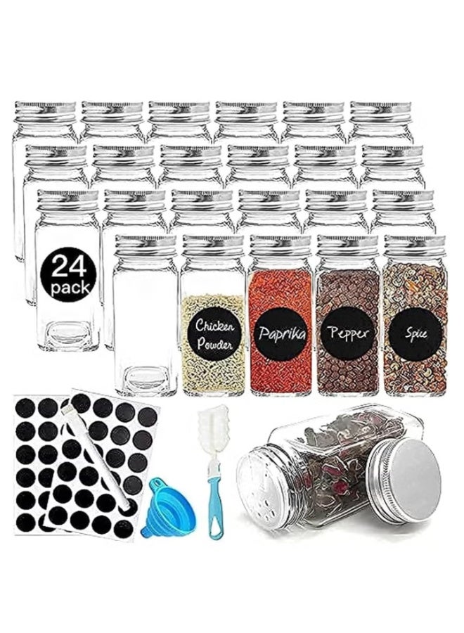BLOOMING TIME 24-Piece Glass Spice Jar Set Multicolour - Image 4