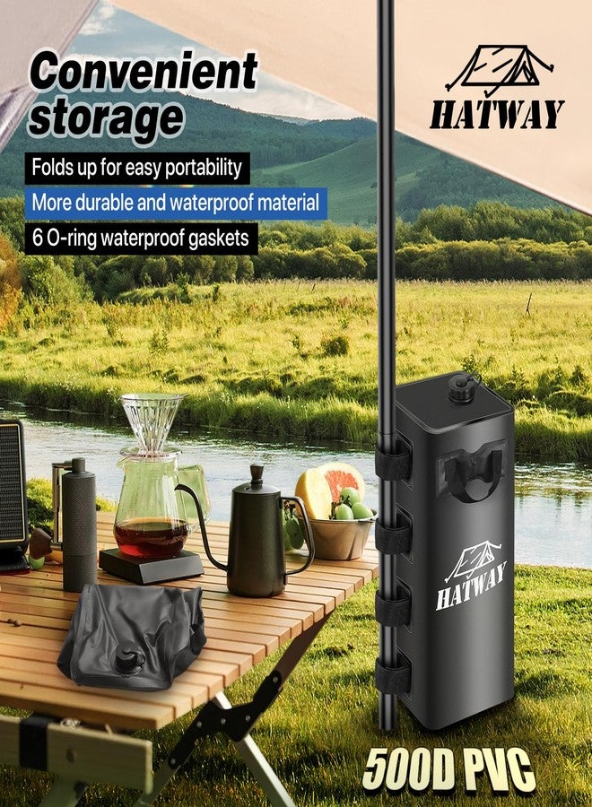 Hatway Canopy Water Weight Bag,220 LBS Water Tent Weights Set of 4 Leg Weights for Pop Up CanopyGazebo,Canopies,Tent-4 * 25L-Black - Image 2