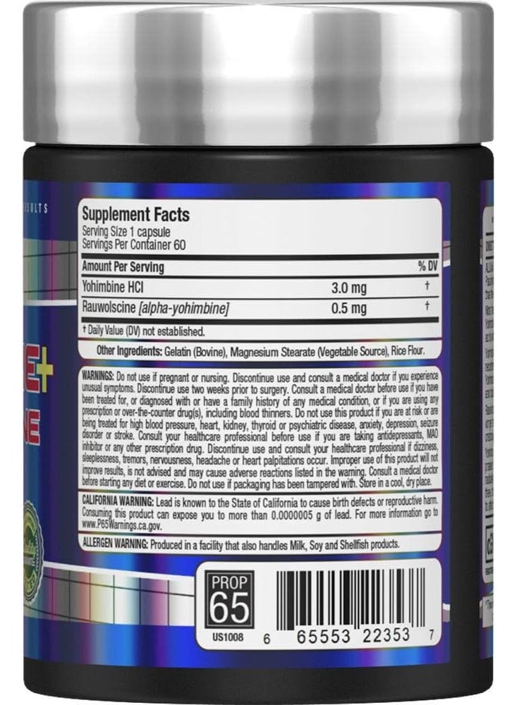 ALLMAX Essentials YOHIMBINE + RAUWOLSCINE - 60 Capsules - Image 4
