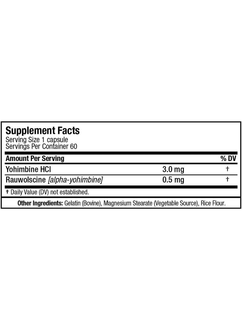 ALLMAX Essentials YOHIMBINE + RAUWOLSCINE - 60 Capsules - Image 3