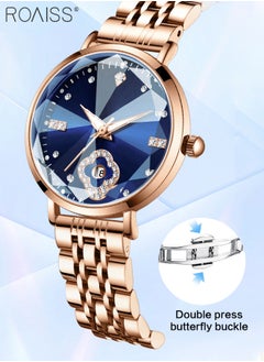 Women's Stainless Steel Strap Quartz Watch, Analog Display Round Dial with Rhinestones Decoration, Fashionable Waterproof Luminous Wristwatch as Gift for Ladies - pzsku/Z25BC1CA5CE9C2AADDC97Z/45/_/1713520387/586e5b92-aeb9-4bc6-bfbb-f1b057c17f55