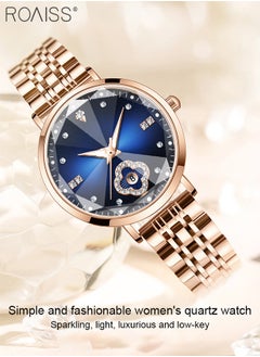 Women's Stainless Steel Strap Quartz Watch, Analog Display Round Dial with Rhinestones Decoration, Fashionable Waterproof Luminous Wristwatch as Gift for Ladies - pzsku/Z25BC1CA5CE9C2AADDC97Z/45/_/1713520387/d45fb655-56bd-4008-ae34-c81c197bf1cd