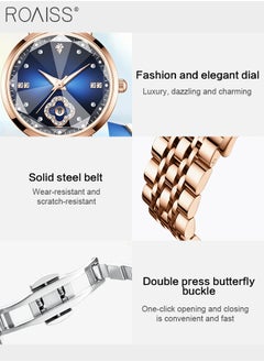 Women's Stainless Steel Strap Quartz Watch, Analog Display Round Dial with Rhinestones Decoration, Fashionable Waterproof Luminous Wristwatch as Gift for Ladies - pzsku/Z25BC1CA5CE9C2AADDC97Z/45/_/1713520396/affbc7bc-800a-473c-8d5c-1120a465f8c3