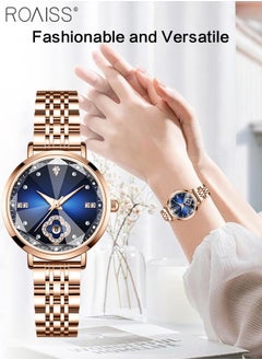 Women's Stainless Steel Strap Quartz Watch, Analog Display Round Dial with Rhinestones Decoration, Fashionable Waterproof Luminous Wristwatch as Gift for Ladies - pzsku/Z25BC1CA5CE9C2AADDC97Z/45/_/1713520398/dfe06e3d-420e-4a78-ba50-c8d2da7f9b84