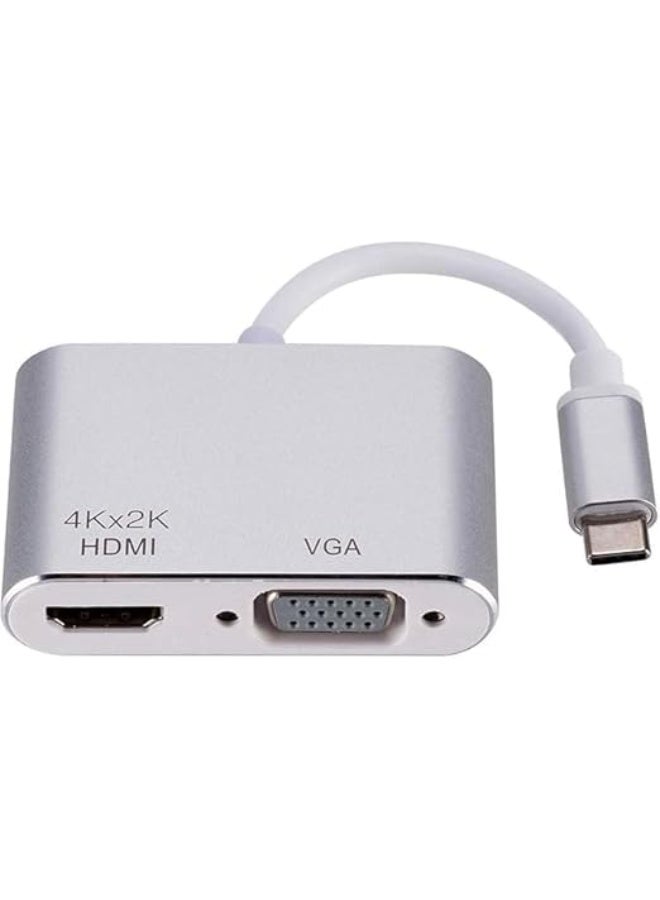 USB C to HDMI & VGA Adapter - 4K HDMI Converter - Professional Quality Hub - Durable & Easy-to-Use for Daily Use - Image 1