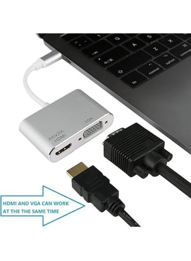 USB C to HDMI & VGA Adapter - 4K HDMI Converter - Professional Quality Hub - Durable & Easy-to-Use for Daily Use - Image 2