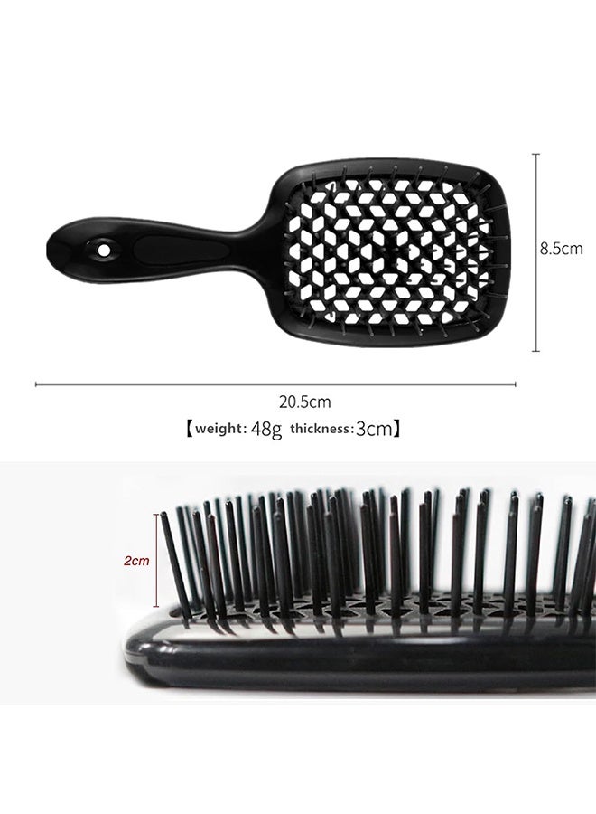 2PCS  Hair Brush - Detangling for Curly, Wet and Dry Hair, Scalp Massage (Pink+Black) - Image 3
