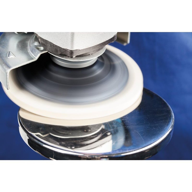 PFERD COMBICLICK Felt Disc, 5 pc. | 4-1/2 inch dia. | 48705 - for pre-polishing and high-gloss polishing with an angle grinder, works with polishing paste bars - Image 4