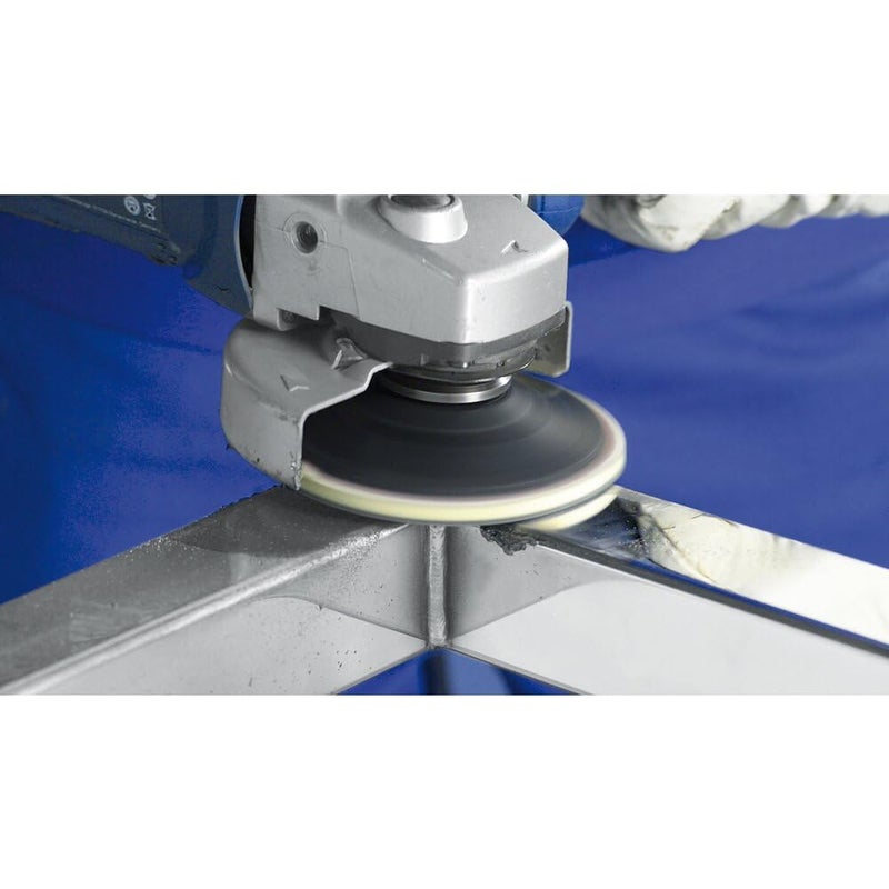 PFERD COMBICLICK Felt Disc, 5 pc. | 4-1/2 inch dia. | 48705 - for pre-polishing and high-gloss polishing with an angle grinder, works with polishing paste bars - Image 5