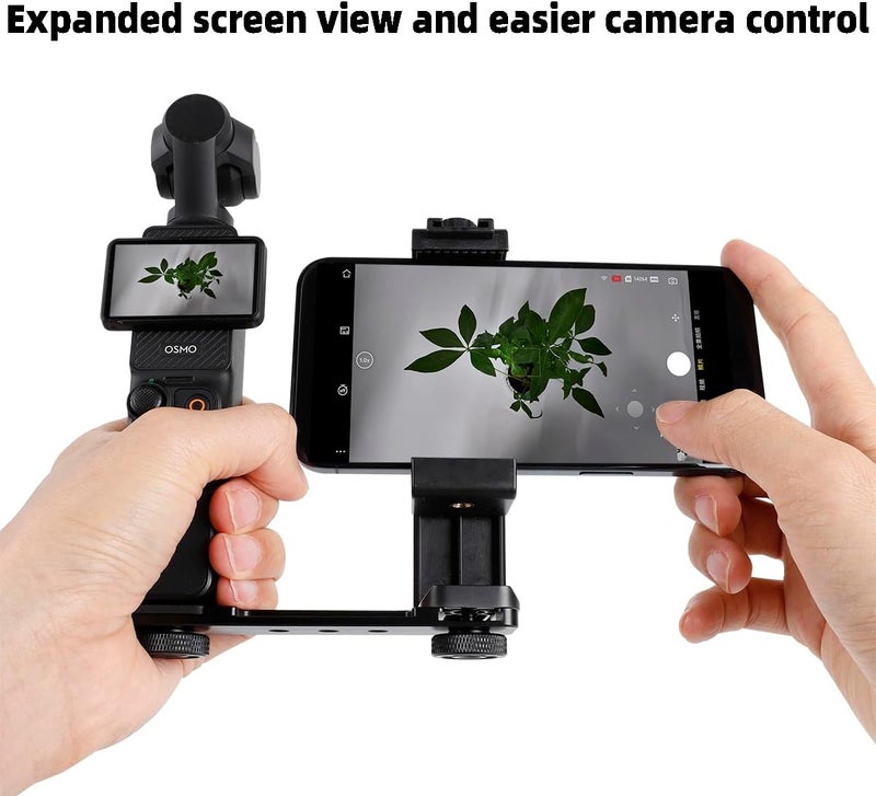 حامل الهاتف لـ DJI Osmo Pocket 3، ملحقات تمديد حامل الهاتف المحمول مع ثقب خيط 1/4 بوصة للاستخدام مع الحامل ثلاثي القوائم وعصا التمديد - Image 2