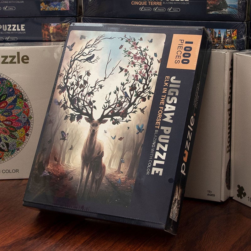 Supply Love Sea Earth White Cardboard Puzzle 1000 Adult Decompression Toy Night Market Stall - Image 4