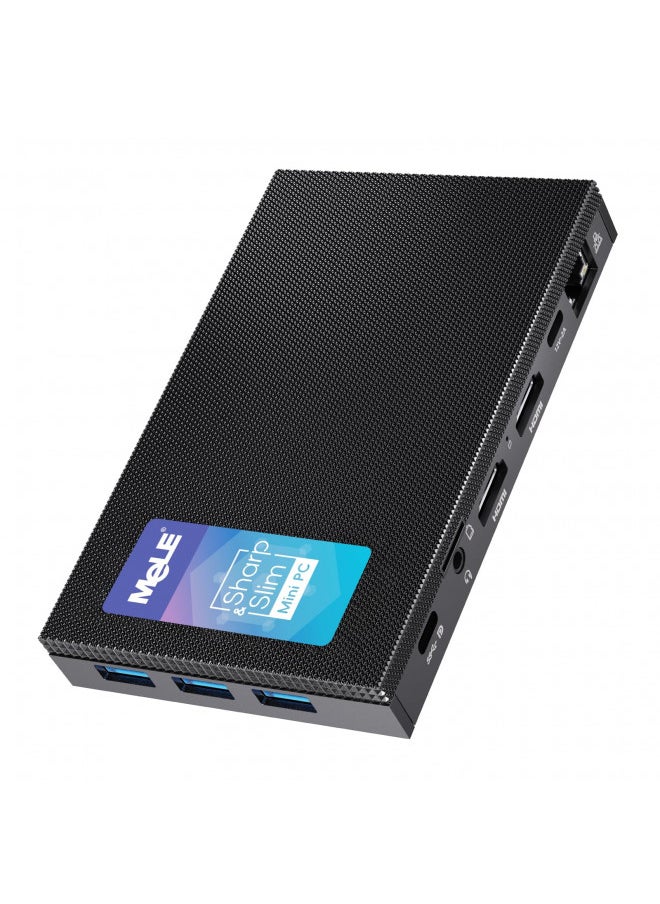 Mele - MeLE Quieter3C Fanless Mini PC Windows 11 Pro Celeron N5105 8GB 256GB Micro Computer with Full Function Type C Small Desktop WiFi6 Ethernet PXE Unlock BIOS PD Industrial Personal Media - Image 1
