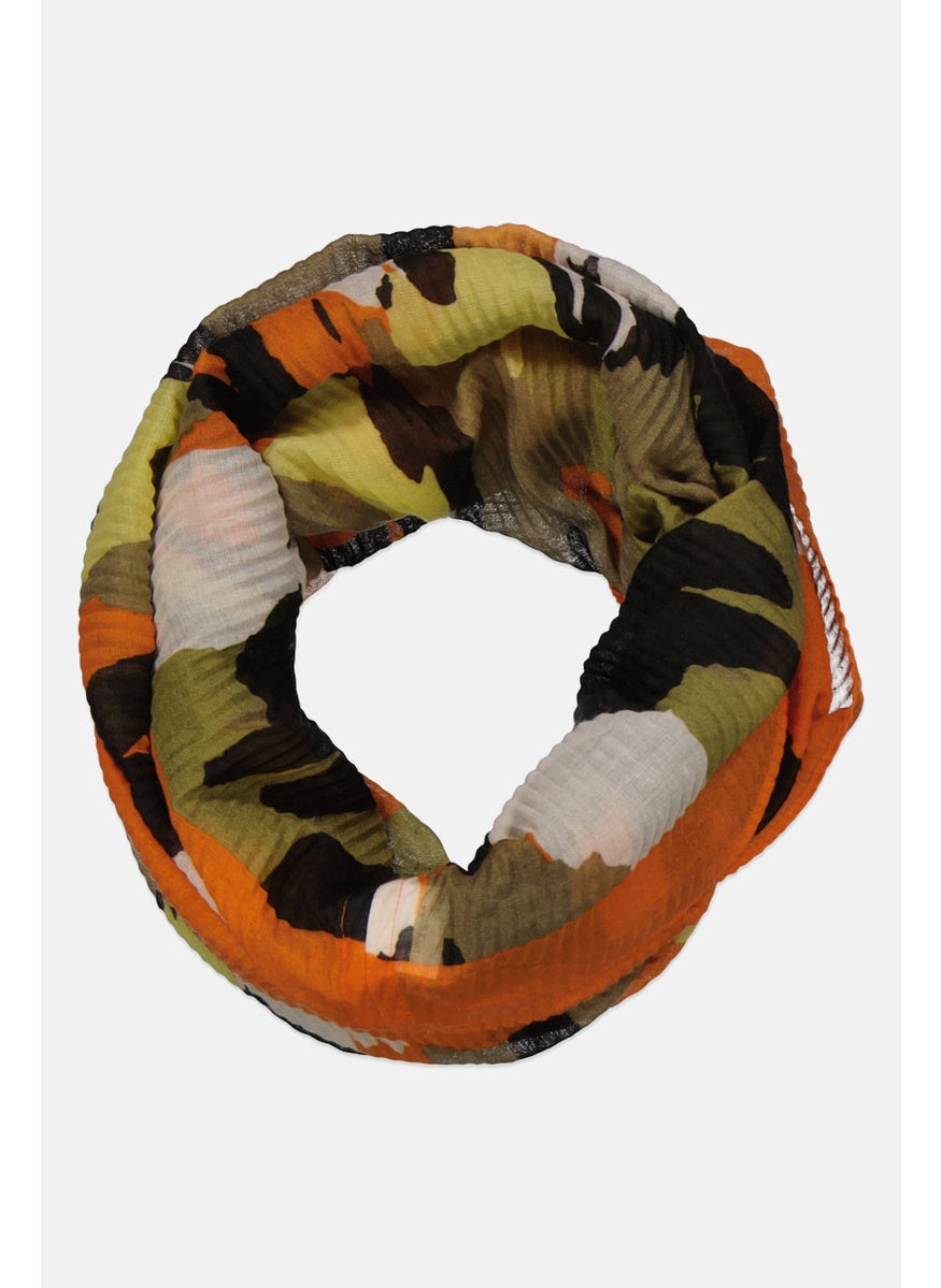 s.Oliver Women Allover Print Scarves 56 x 116 cm, Olive  - Image 1