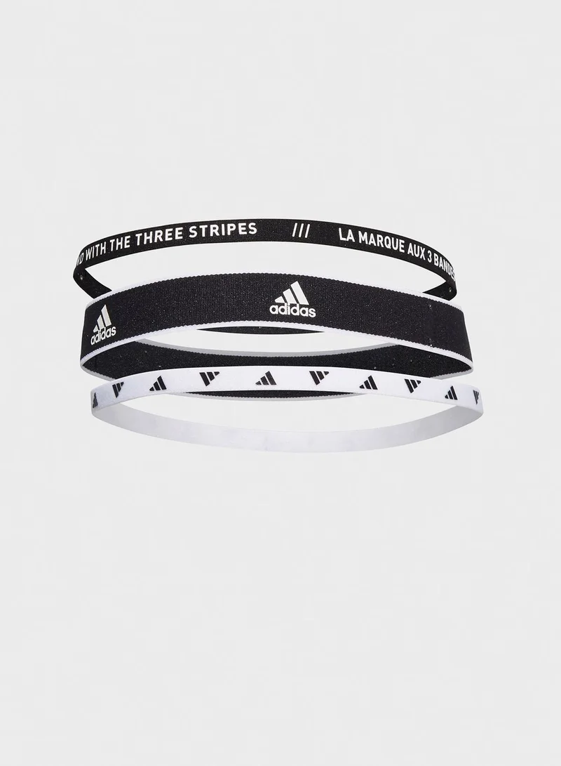 Adidas 3 Pack Logo Headbands
