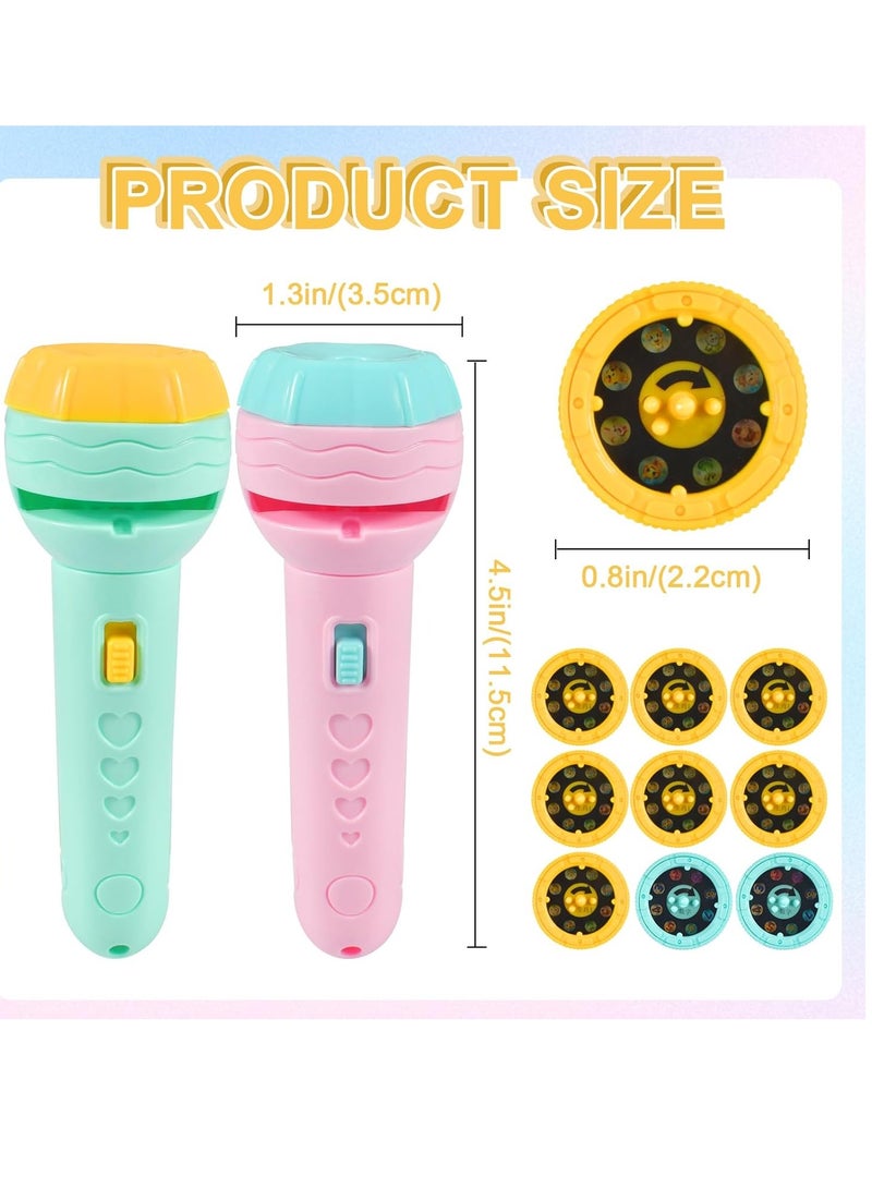 3 Sides 24 Patterns Flash Light Torch For Kids Projection Torch Story Education Learning Night Light Before Going To Bed (Purple) - Image 2