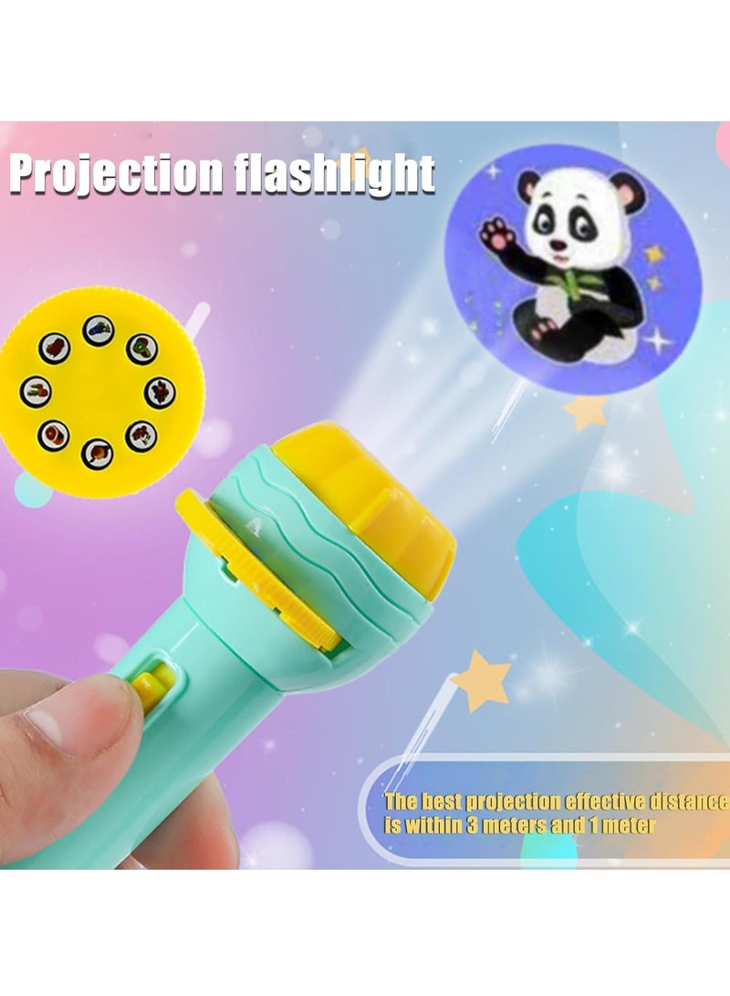 3 Sides 24 Patterns Flash Light Torch For Kids Projection Torch Story Education Learning Night Light Before Going To Bed (Purple) - Image 4