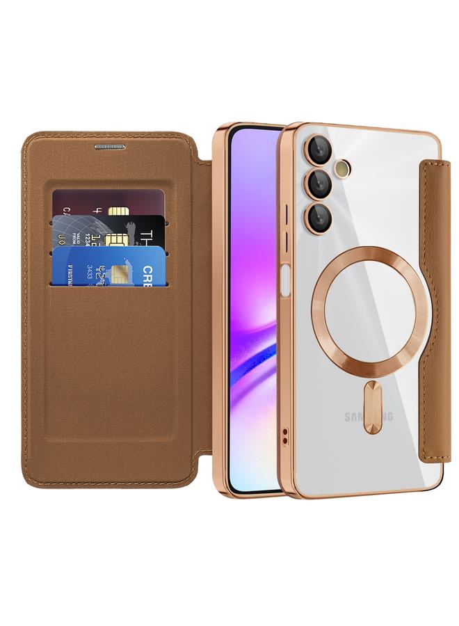 S-TOP Case For Samsung Galaxy A05s Shield MagSafe RFID Anti-theft Rhombus Leather Phone Case - Image 2