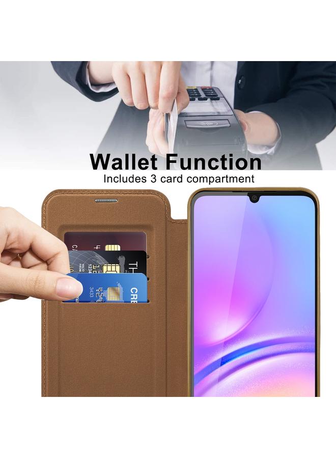 S-TOP Case For Samsung Galaxy A05s Shield MagSafe RFID Anti-theft Rhombus Leather Phone Case - Image 3
